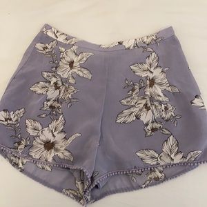 Light purple high waisted shorts